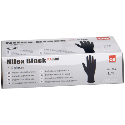 Nilex Black nitrilhandske str. XL/10